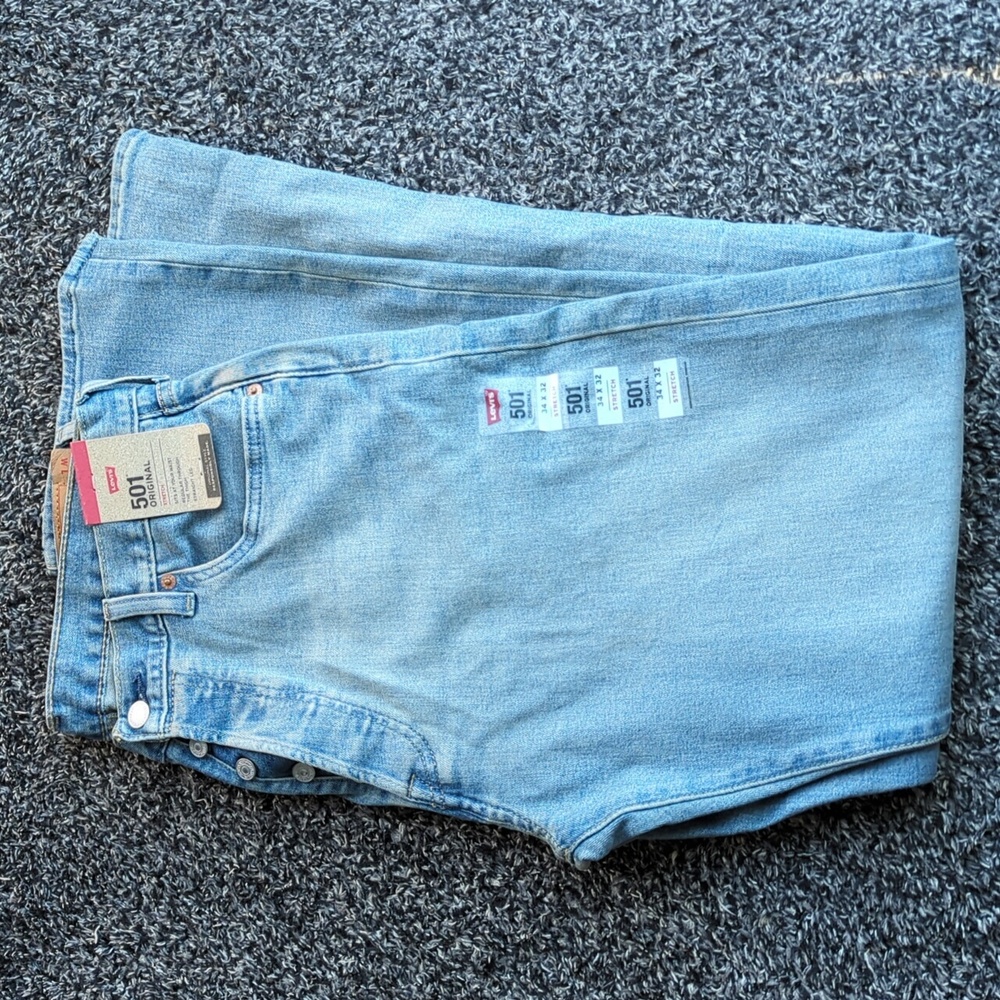 NWT Men's Levi 501 Stretch Button fly